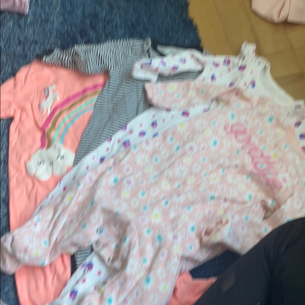 4 footed pajamas 9 month bundle